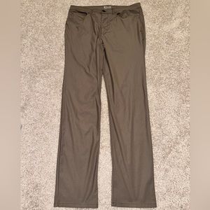 Mens MTailor Gray Polyester Flat Front Straight Pants 36 x 32
